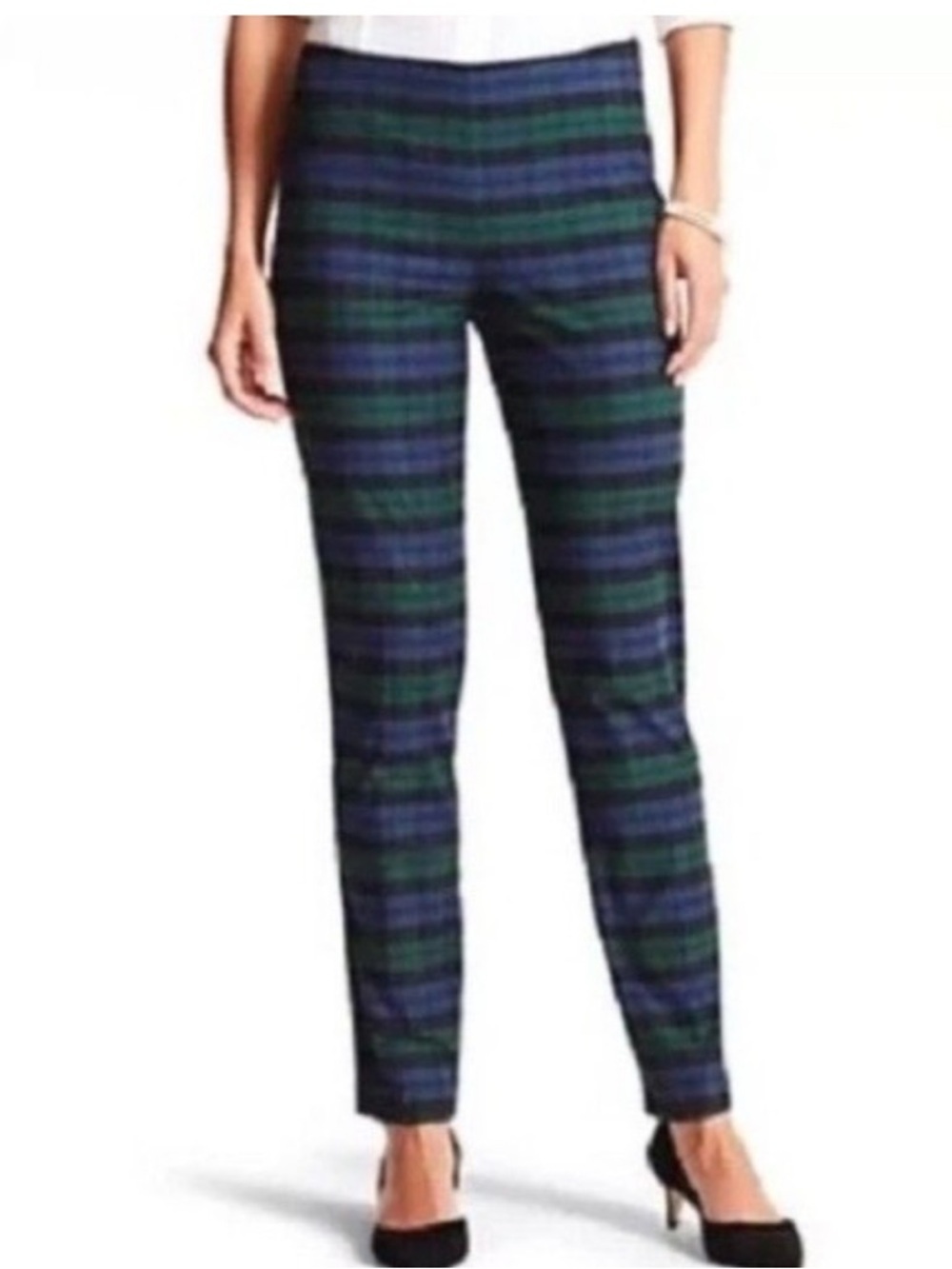 Talbots | Tartan Plaid Crop/Ankle Pants Side Zip Women’s Size 10p Petite Cotton